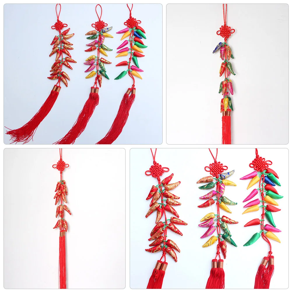 

Colorful Chili Pendants Baby Festival Hanging Decor Wedding Pink Decorations Chinese New Year Stage Decors Decorate