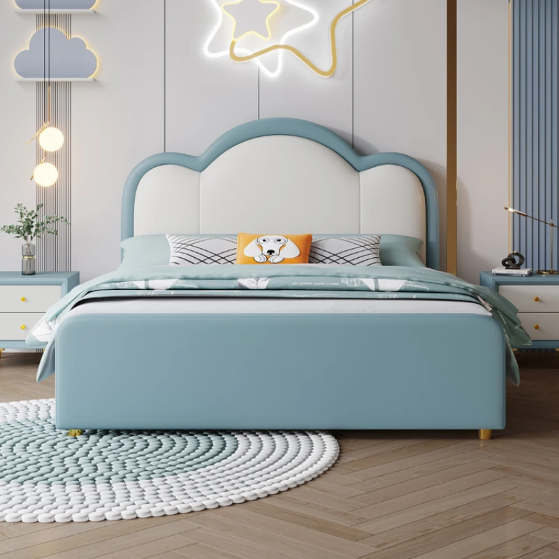 House Modern Children Beds Princess King Size Solid Wood Loft Children Beds Toddler House Kinder Bett Bedroom Furniture SR50CB