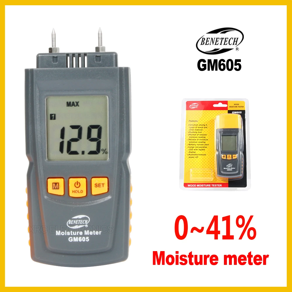 Digital LCD Display Wood Moisture Meter Humidity Tester Timber Damp Detector Portable Wood Moisture Meter