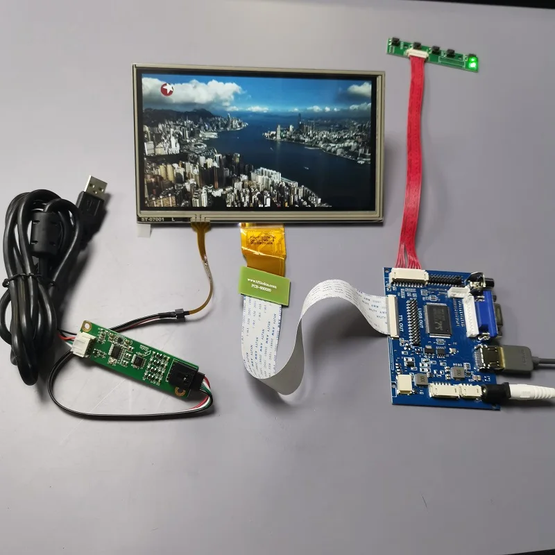 

7 inch touch monitor module kit linuxPV HRaspberryPiHDMI1024X600IPS