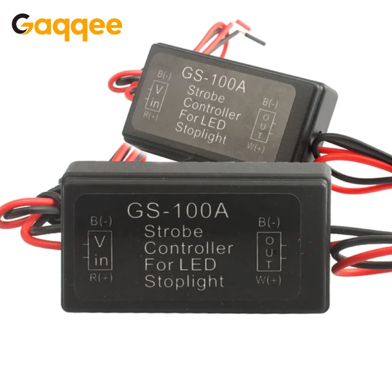 12-24V Bremse Licht Flash-Controller-Modul GS-100A Flash Strobe Controller Flasher Modul Für Auto LED Brems Stop licht Lampe