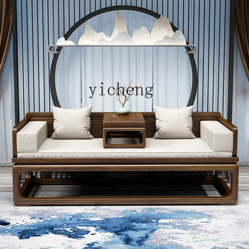 SA-2  New Chinese Arhat Bed Household Push-pull Solid Wood Sofa Furniture iving Room Slump Bed Expansion Bed