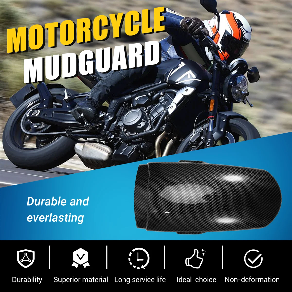 رفرف العجلات الأمامية للترايدنت ، غطاء واقي طين ممتد ، واقي رشاش ، إكسسوارات الدراجات النارية ، way-way