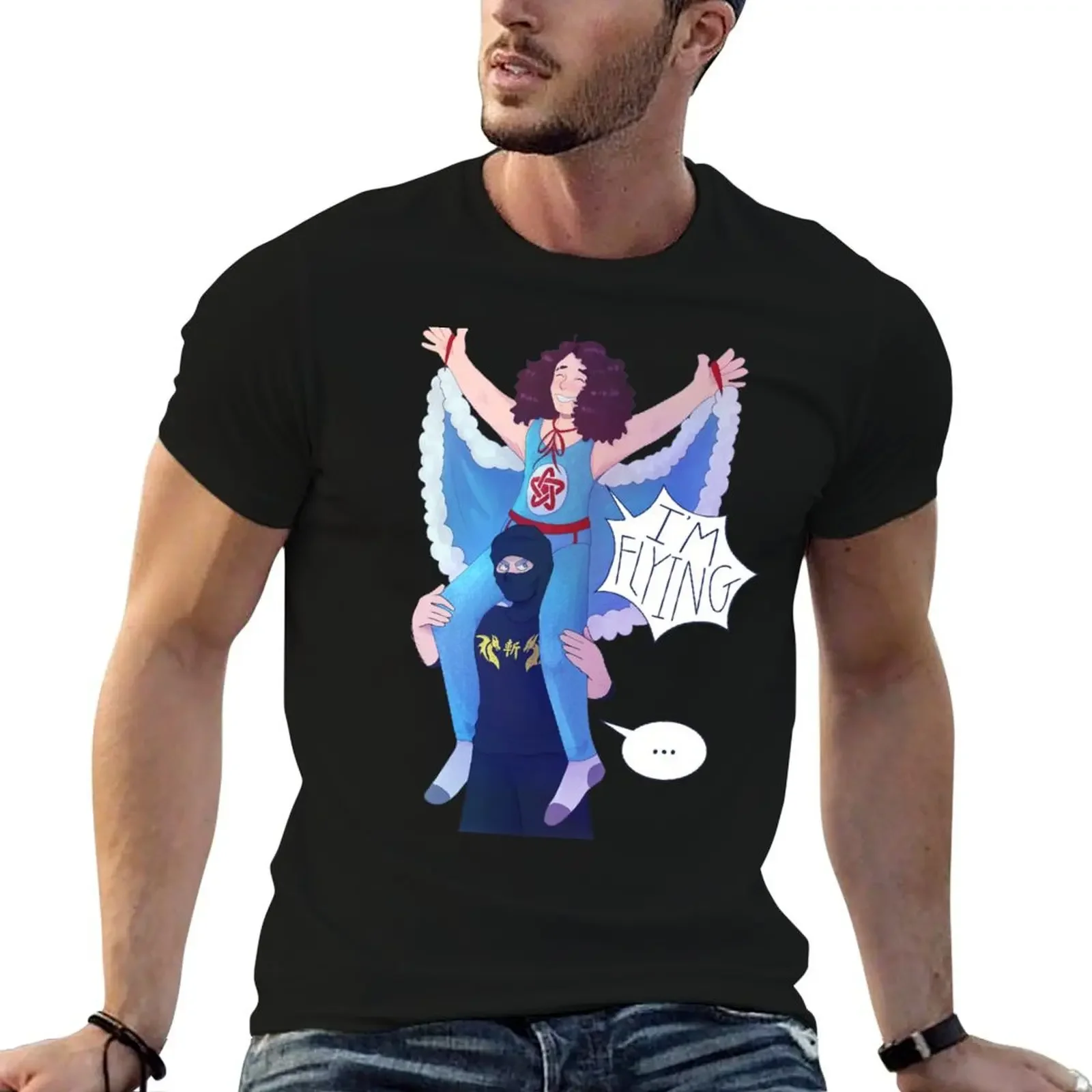 Ninja Sex Party Danny Sexbang on Ninja Brian's Shoulders T-Shirt custom t shirt Aesthetic clothing black t-shirts for men