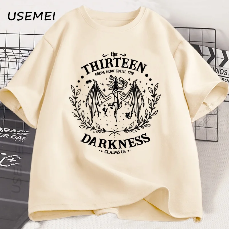 Retro The Thirteen Throne of Glass T Shirt Men Women Harajuku T-shirts Bookish Fantastic Tshirt Casual Round Neck Short Sleeve
