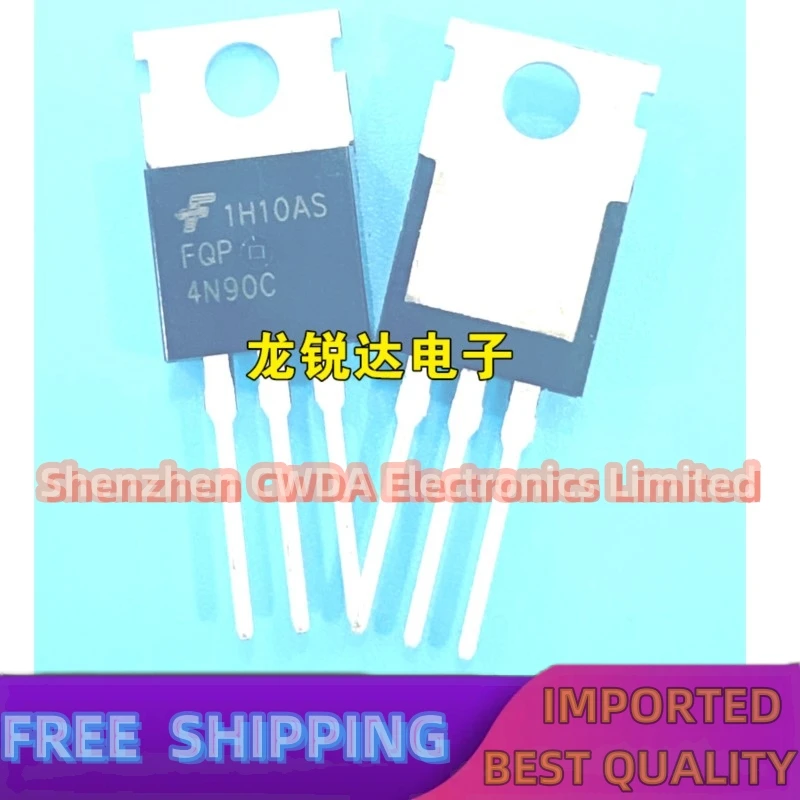 10PCS-20PCS   FQP4N90C TO-220 MOS 4A 900V  In Stock Can Be Purchased 
