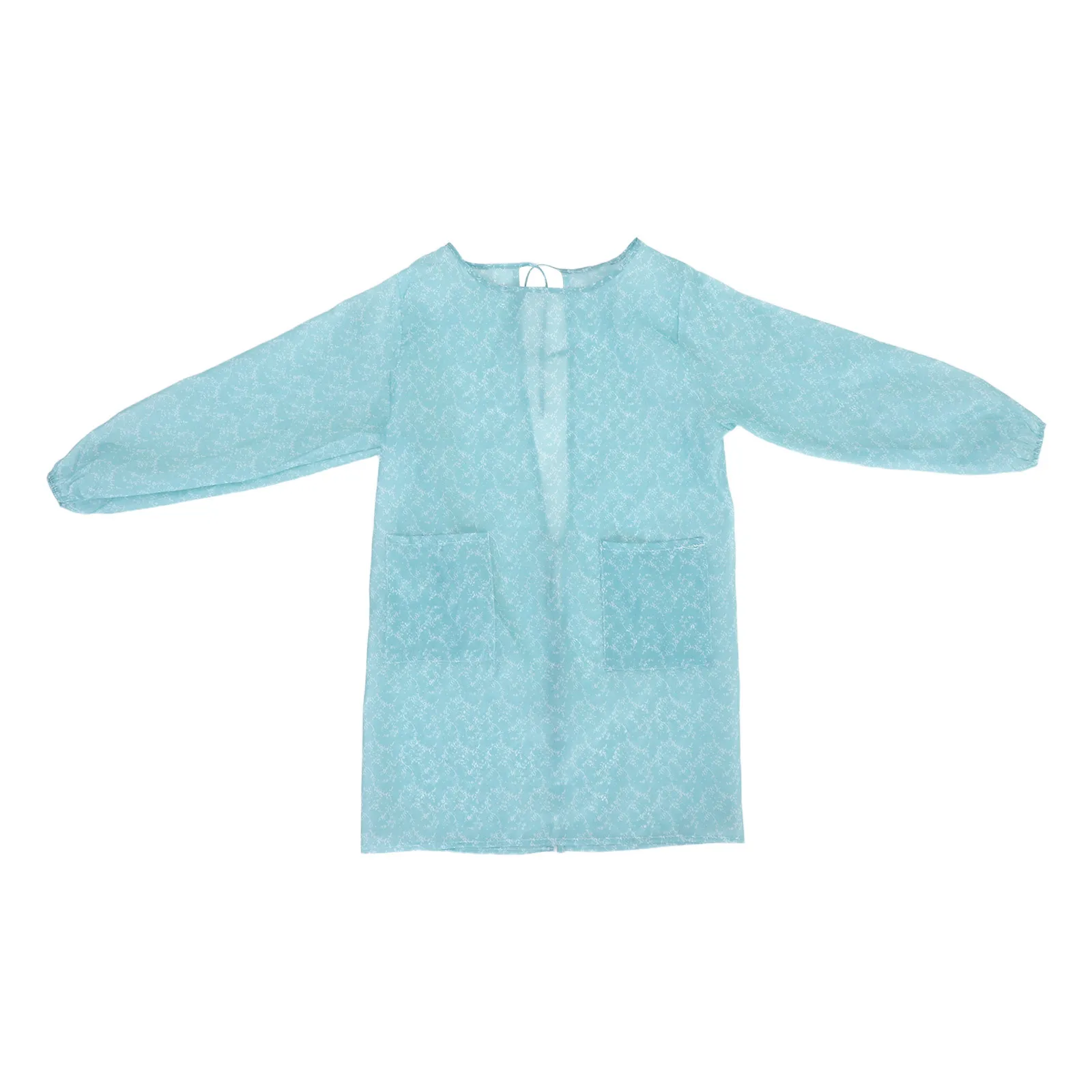 

1Pcs Blue Waterproof Apron with Long Sleeve Heavy Duty Cooking Smock for Adult Home Cleaning Garden Baking Art Work Projects