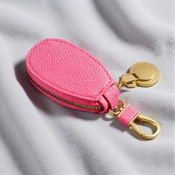 1個PU皮革汽車鑰匙錢包 女士鑰匙扣 簡約鑰匙鏈套 鑰匙保護套 男女通用拉鍊鑰匙包 8 最佳銷售 鑰匙鏈袋 - №2