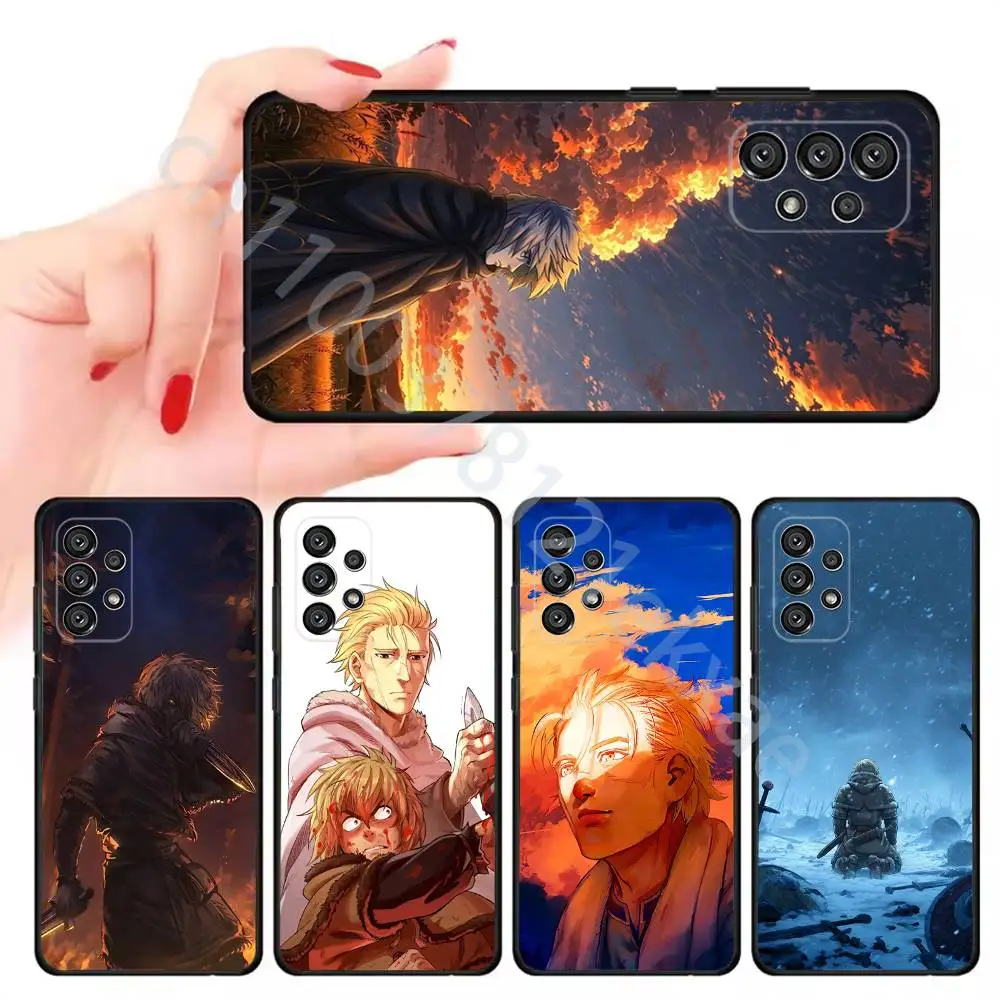 Anime V-Vinland Saga Thorfinn Phone Case For Samsung Galaxy A13,21s,22,31,32,52,53,71,80,A91 Soft Black Shell