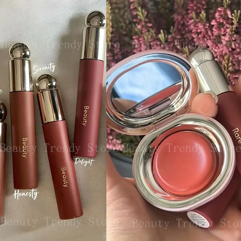 Original Lip Gloss Lipstick New Solid Blush Cream 5g Liquid Blush Lips Cheeks 2 in1 Moisturizing 7.5ml Blush Mascara Highlight