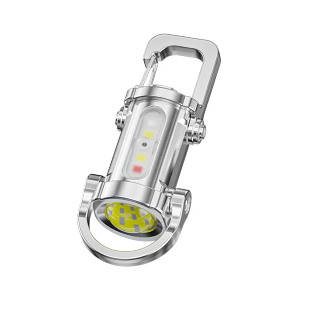 

Compact USB Rechargeable Mini Keychain Flashlight Waterproof Multiple Lighting Modes and Power Bank Functionality