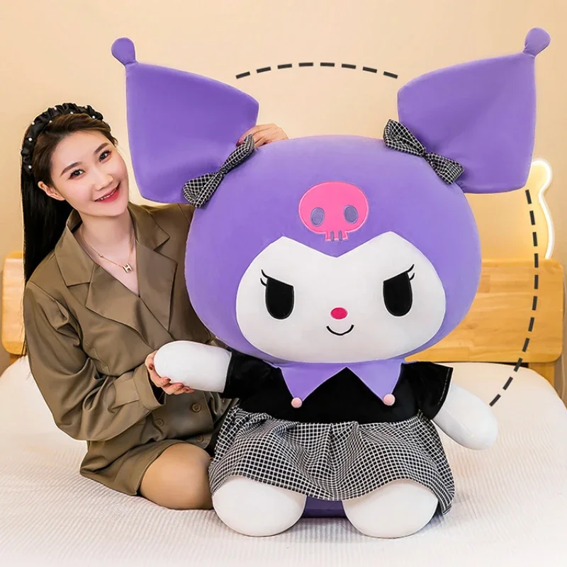 100CM Super Große Größe Sanrio Cartoon Nette Kuromi Stofftier Puppe Plüschtiere Kawaii Zimmer Dekoration Spielzeug Kinder Weihnachten Geschenk