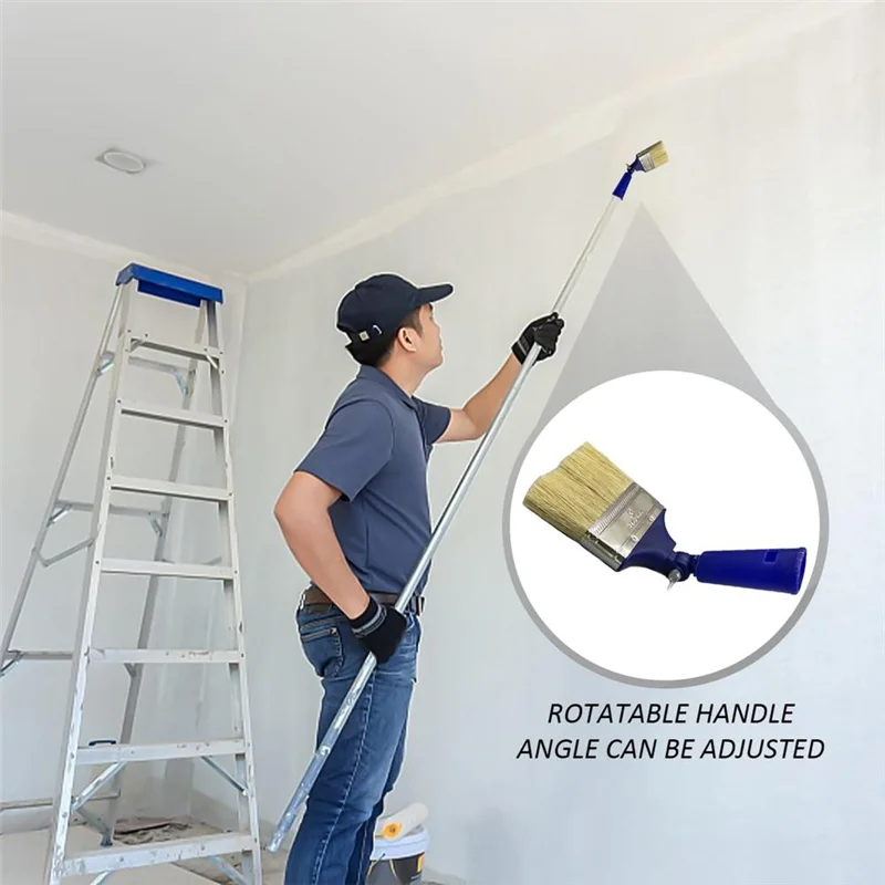 AAAC-3 Piece Brush Set Swivel Brushes,Wall And Ceiling Brushes,Long Reach Brushes, Decorative Brushes,Easy To Clean And Reuse