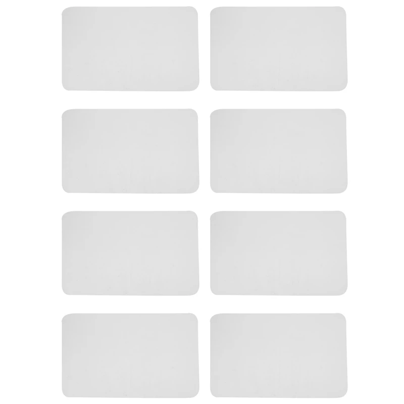 Set of 8 Transparent Place Mats Washable White Dining Table Place Mat Plastic Non-Slip Anti-Fouling Heat Resistant