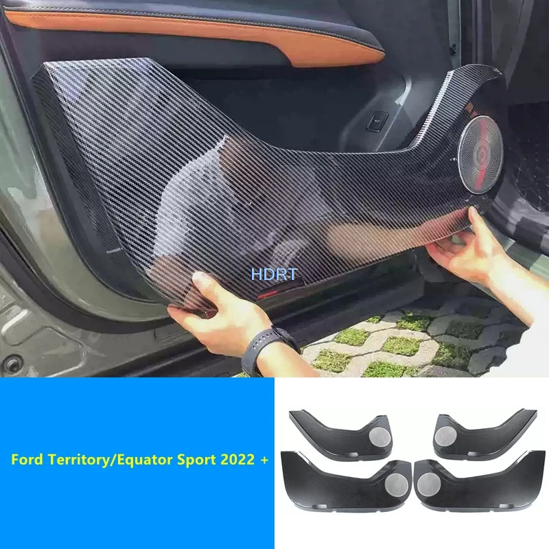 Car Style Front Rear Door Anti Kick Plate Dust Proof Cover Ford Territory/Equator Sport 2022 + Protector Decoration Accessories