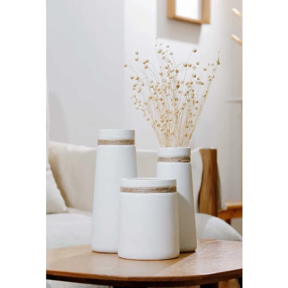 

White Small Vase Modern Floor Decor Vases for Flowers Bottle Artistic Home Ceramic