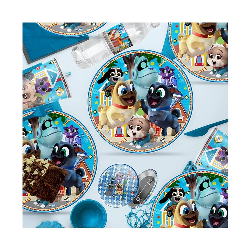 

Disney Puppy Dog Pals children's animation Theme Birthday Party Disposable sticker Baby Shower children's back to school supplie