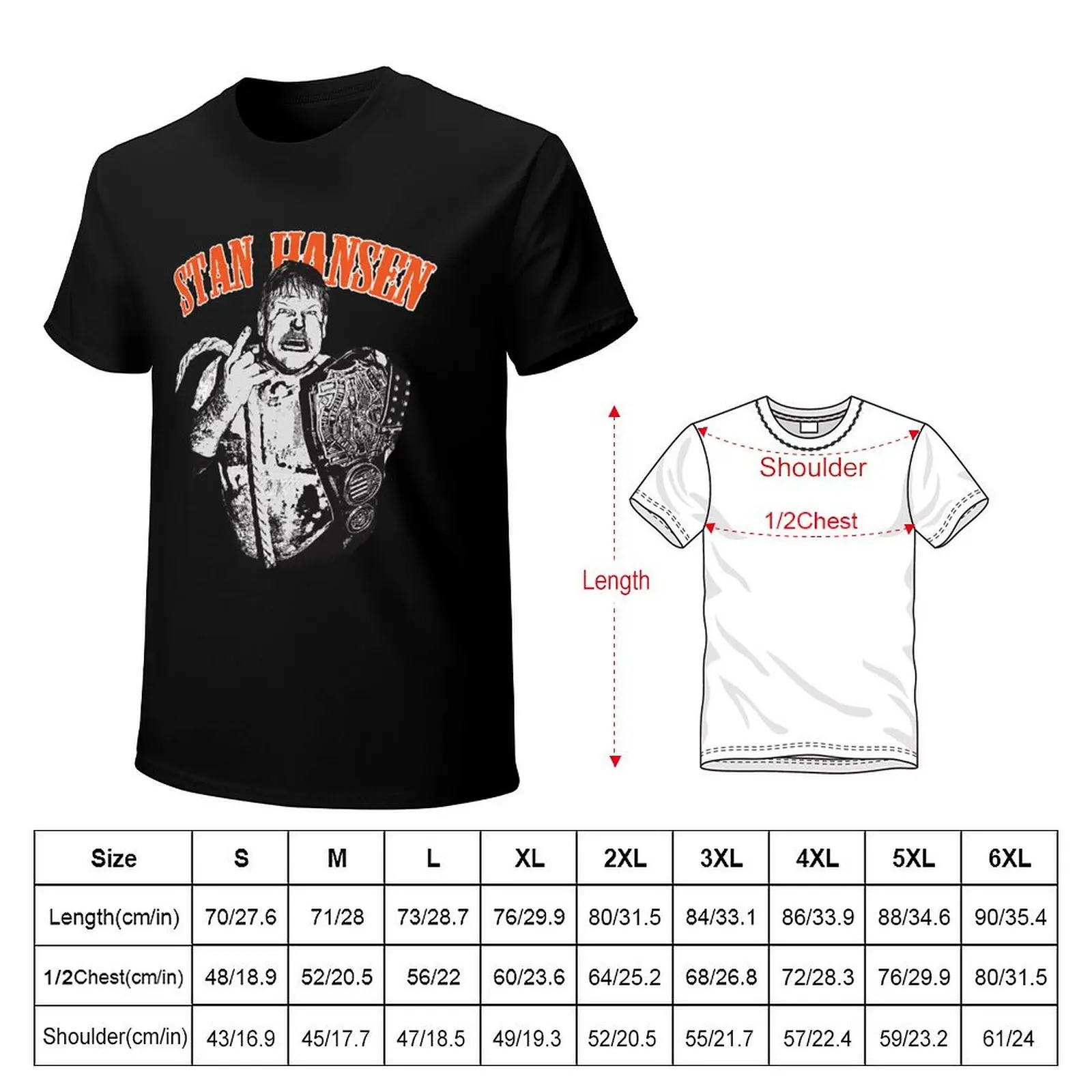 STAN HANSEN Legend Tee T-Shirt Basic Comfort Fit T-Shirt for Men