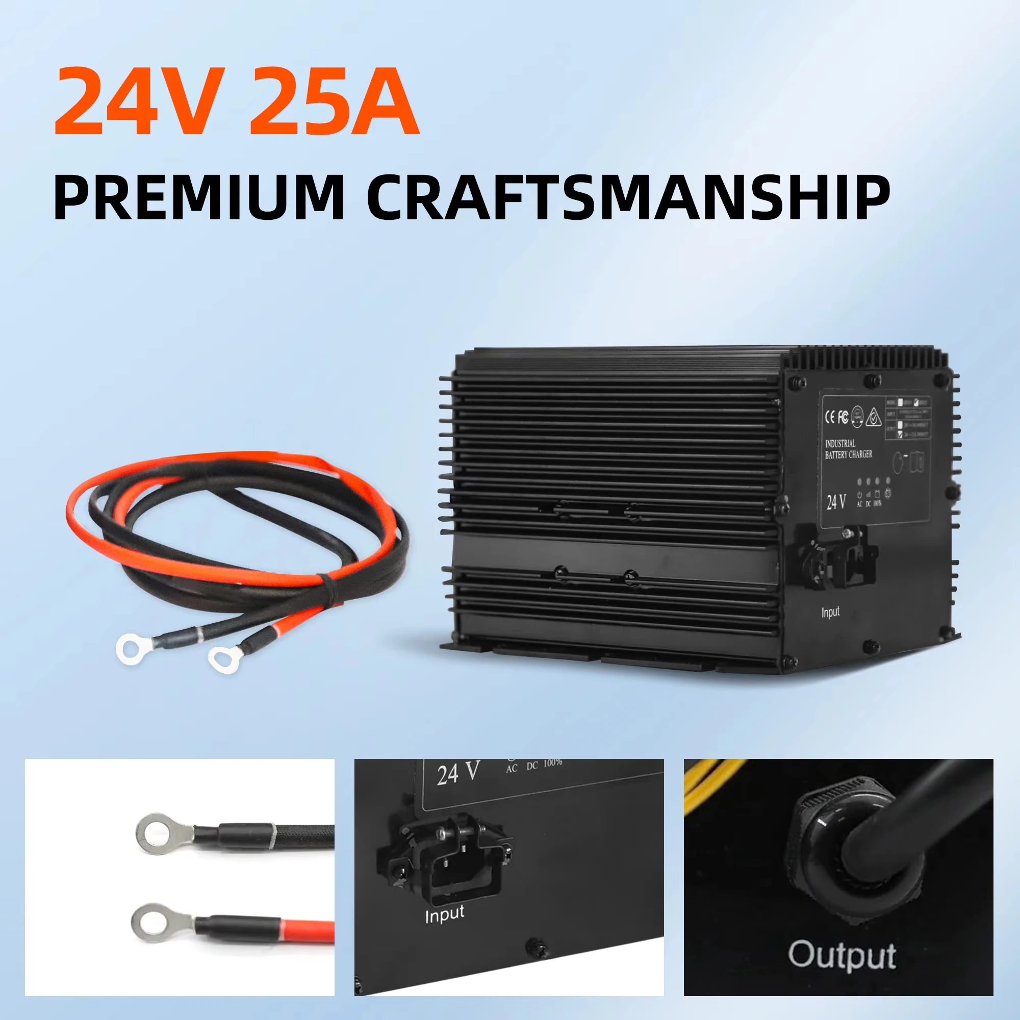 24V 25A Battery Charger for JLG MEC Scissor Lift 7041782 90712 25890712 25890799