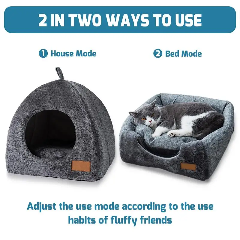 Triangle Cat Nest Cat Cave Cat Bed Pets Sleeping Bag Warm Cat Bed Cuddler Burrow House Igloo Nest Cat Bed For Cat Puppy