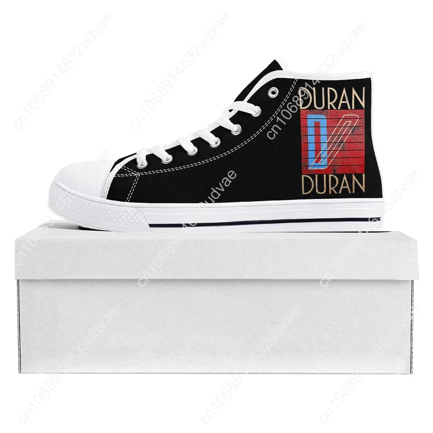Dance Rock Band Duran Duran Fashion High Top High Quality Sneakers Mens Womens Teenager Canvas Sneaker Couple Shoes