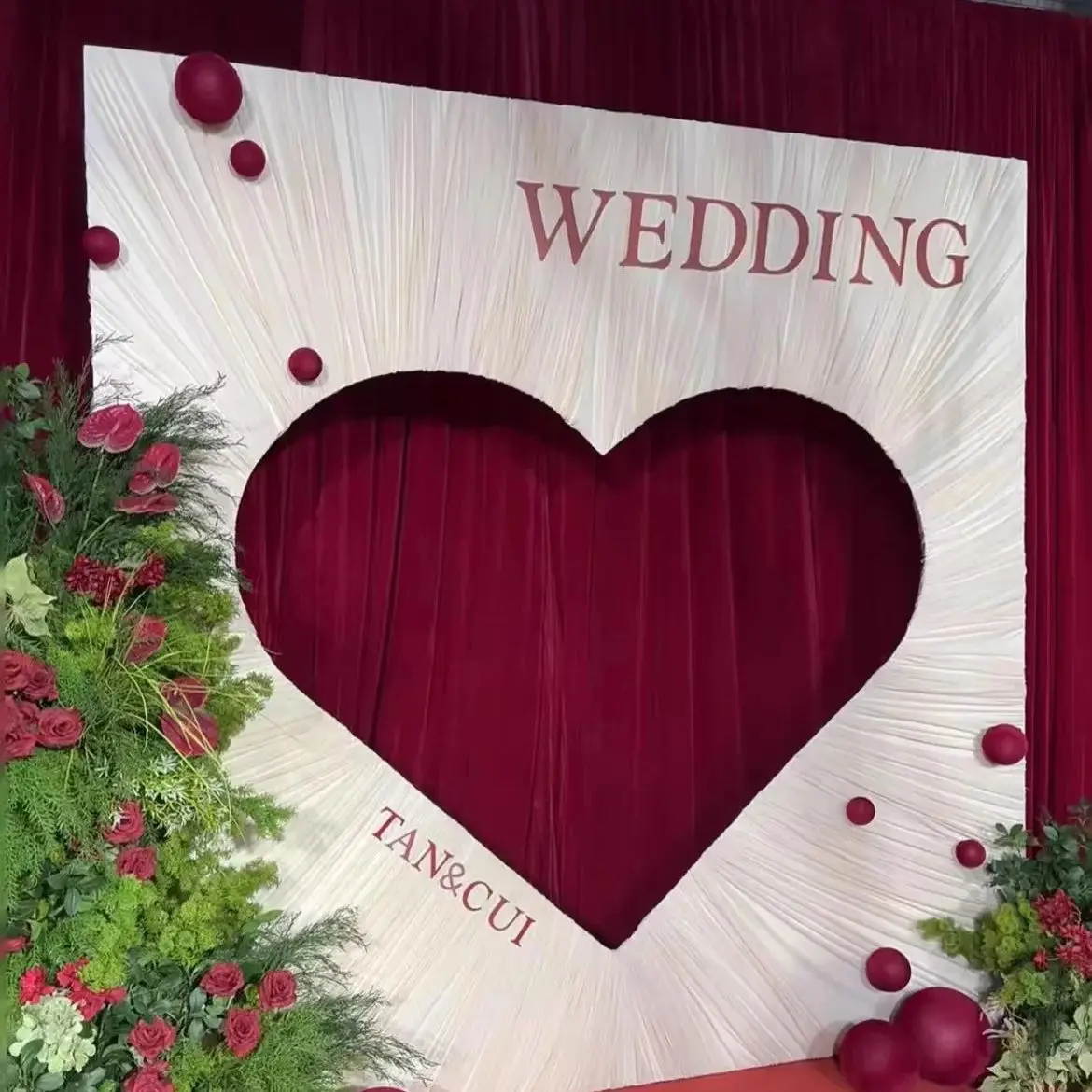 Herzförmiger Metall-Hochzeitsbogen Blumenständer Hintergrund für Hochzeit, Heiratsantrag, Party und Heimdekoration – Detail 3