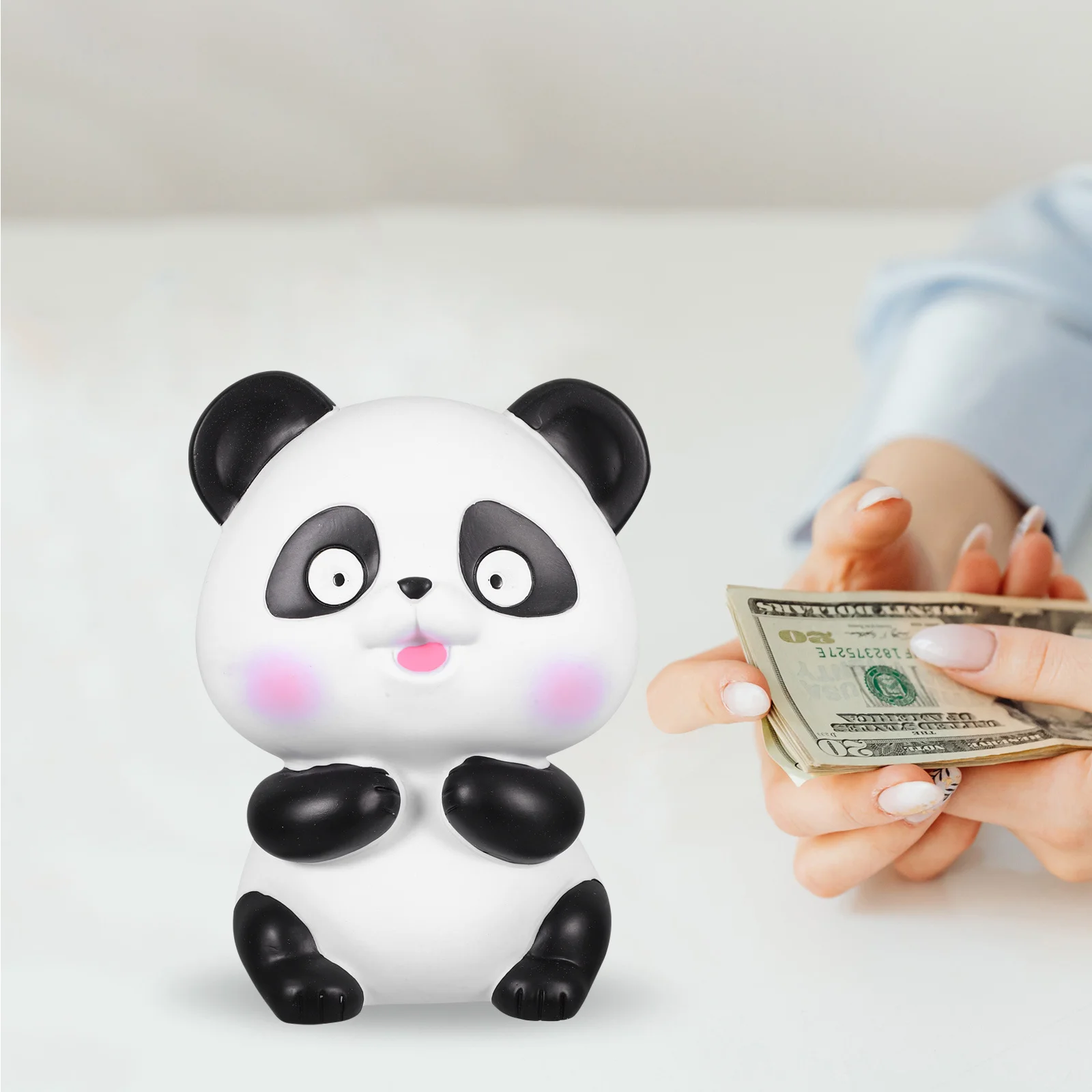 Cartoon Panda Money Saving Pot Shatterproof Coin Bank Large Capacity Animal Piggy Bank Kids Room Coin Saving Jar