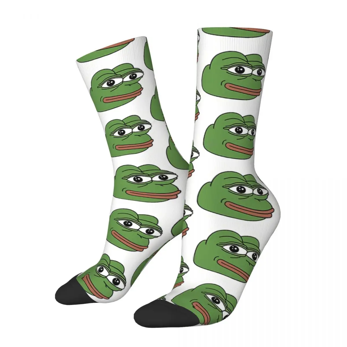 Happy Men's Socks Happy Day Retro Pepe The Frog Harajuku Novelty Crew Sock Gift Pattern Printed