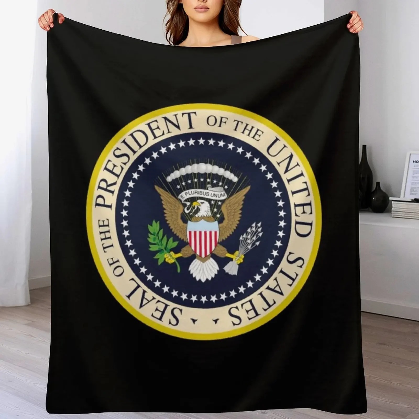 

seal of President of the United States Throw Blanket Portable Lightweight Blanket for Travel Camping