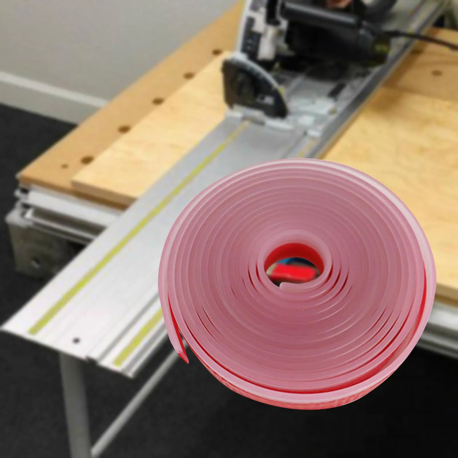 휴대용 교체 스트립 트랙 톱 가이드 레일, 목공 원형 톱 연마기 용품, 고무 스트립 설치 용이