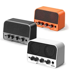 LEKATO Mini altoparlante amplificatore per chitarra acustica portatile amplificatore per chitarra acustica da 5Watt Dual Channels normale/luminoso