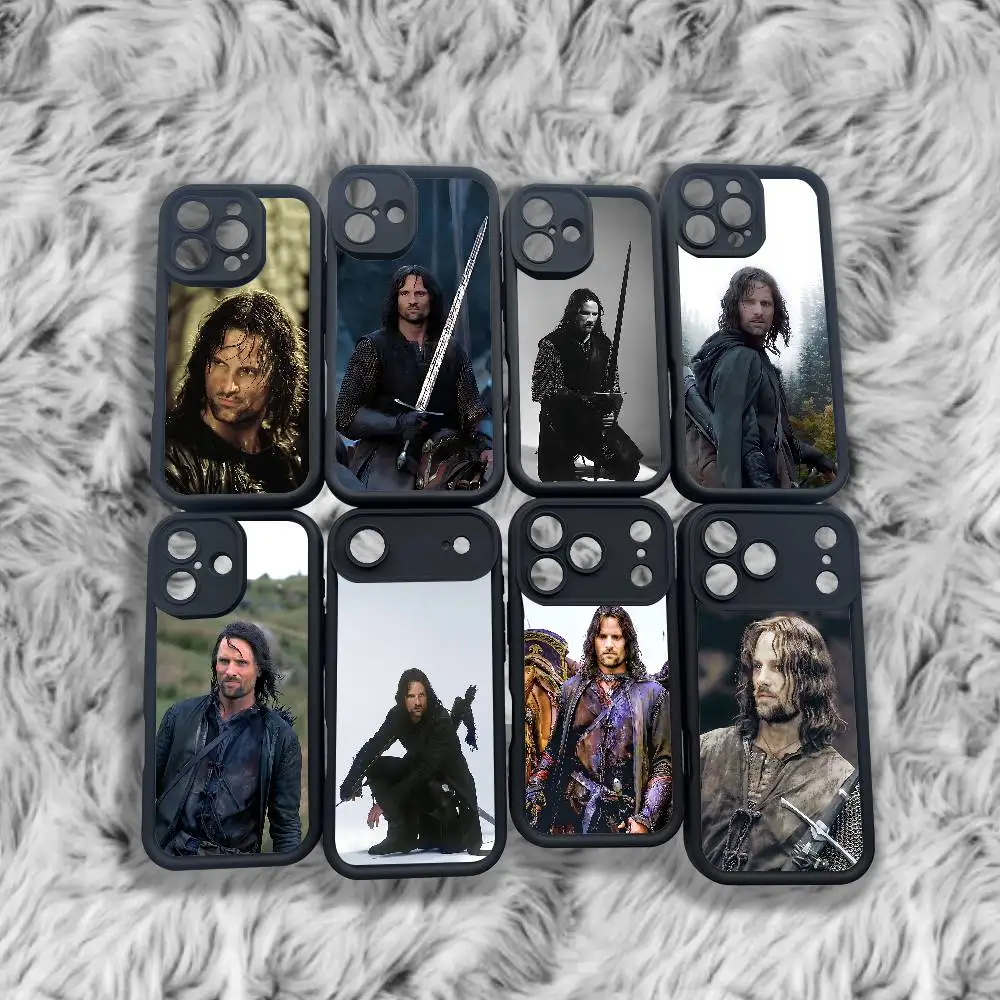 

A-Aragorn II Phone Case For iPhone 17,16,15,14,13,12,11,Pro,Max,Plus,X,XS,SE4,E,Mini Black Thickened border Case