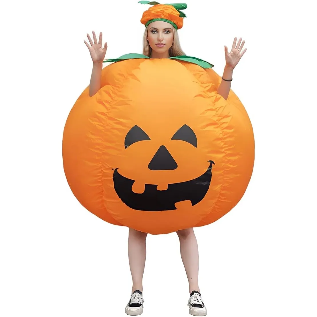 Christmas Santa Claus Suit Funny Blow Up Adults Inflatable Pumpkin Costume Cosplay Party Dress Up Outfits