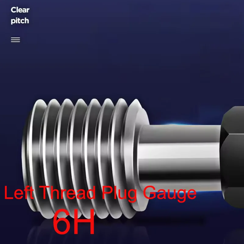 YRFL 1PCS Mer-cury Gage Metric Fine Left Thread Plug Gauge High Quality 6H M4 M5 M6 M7 M8 M10 M11 M12 - M60 Thread Distance 0.5