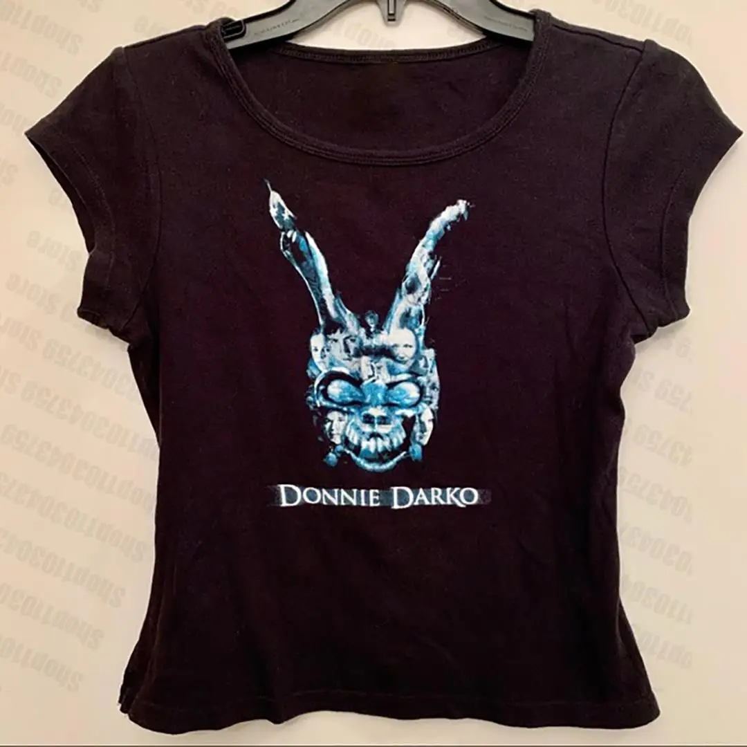 Top corto ajustado estilo Y2K, ropa de calle Vintage para mujer, camisetas sexis de hada Grunge para bebé, ropa de calle para mujer, camiseta Sexy de hada Grunge