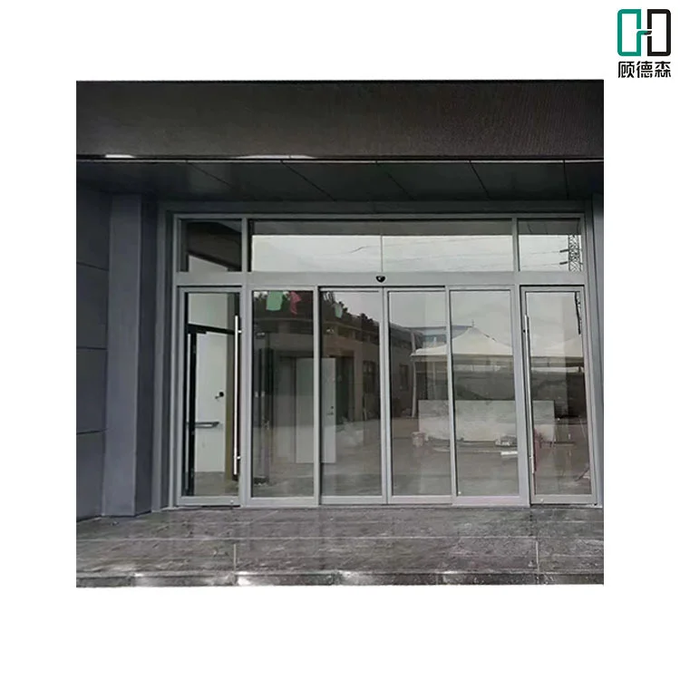 Traduzione elettrica dell'azienda Interruttore automatico Porta con sensore intelligente per ufficio Vetro temperato scorrevole per cancelli da sala espositiva per uffici