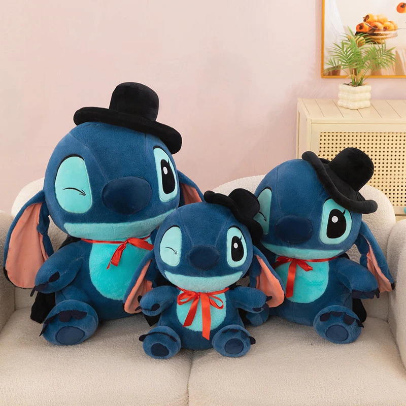 

Kawaii Disney Plush Toy Stitch Cartoon Magic Plush Doll with Cape Hat Stuffed Animal Kids Birthday Gift for Children