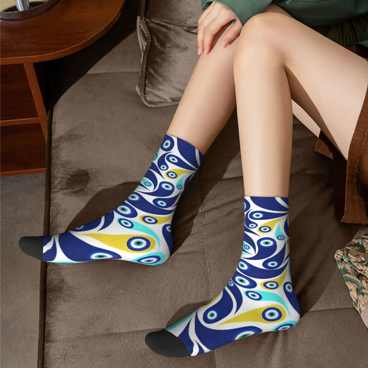 Nazar Amulet Paisley Pattern Adult Socks Unisex socks,men Socks women Socks