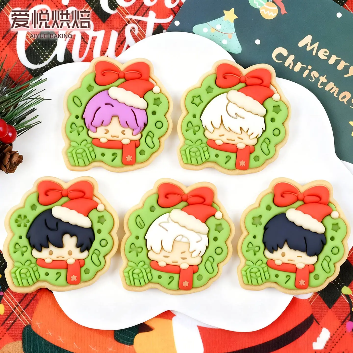 

Любовь и глубокий космос Sylus Rafayel Xavier косплей рождественская гирлянда форма для печенья мультфильм давление твердая форма для выпечки печенья Рождественский подарок