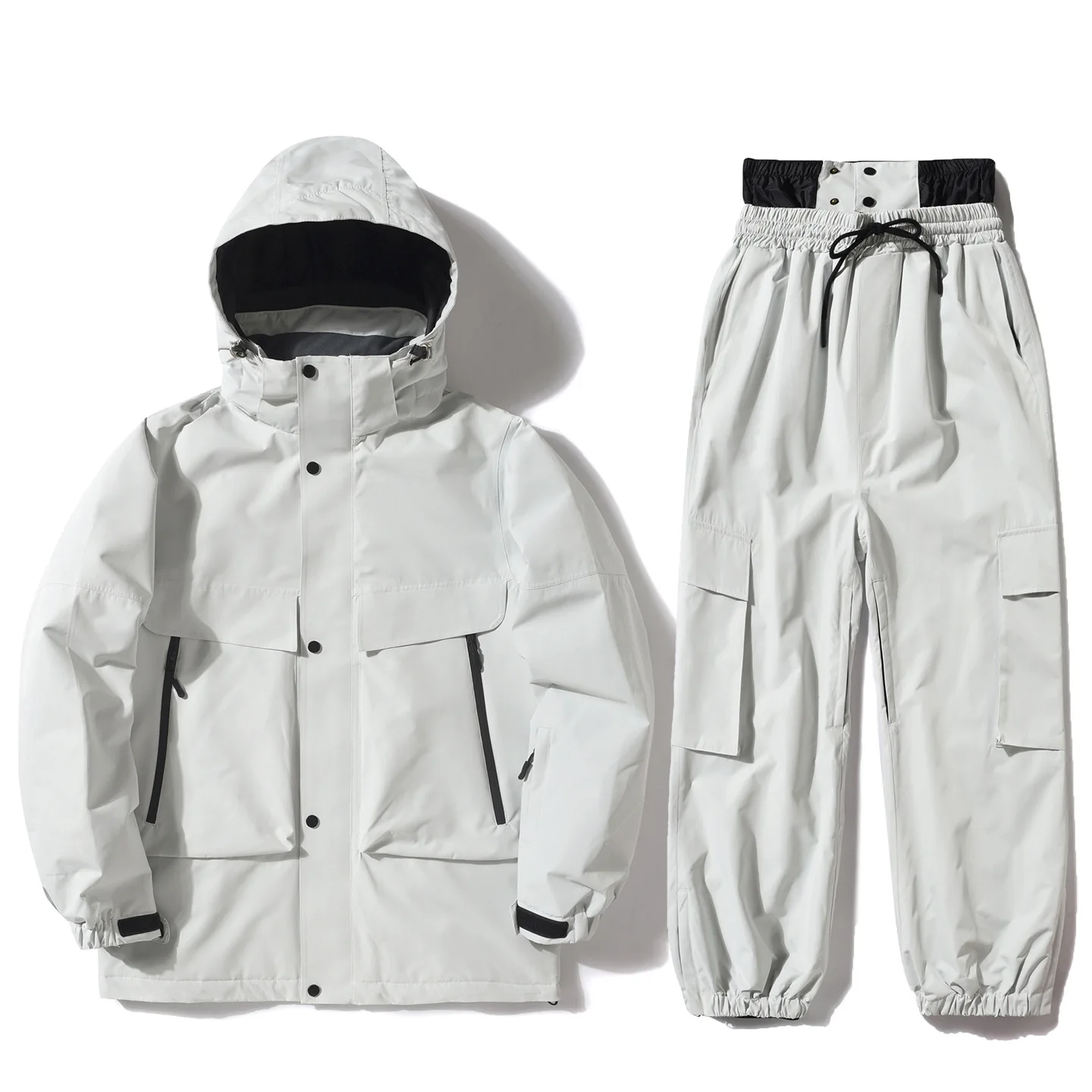 

Women's Men's Winter Outdoor Ski Suit Stand Collar Windproof Waterproof Solid Pattern Zipper Closure