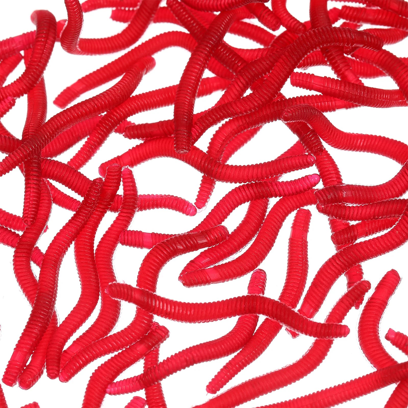 

100 Pcs Soft Bait Bionic Child Fishing Toy Worms Silica Gel Portable Lures Kit