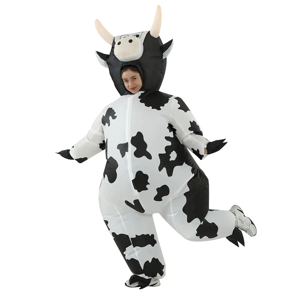 

New Adult Cow Inflatable Suit Amusement Park Festival Party Cartoon Doll Costume Stage Performance Cosplay Animal Clothing ﻿