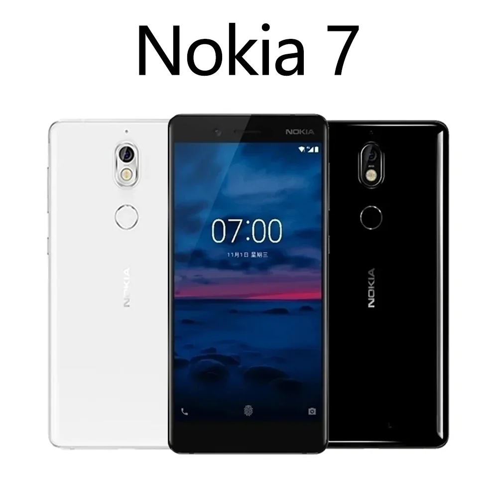 كاميرا Nokia 7 4G 16MP أصلية CPU Qualcomm Snapdragon 630 هاتف ذكي سعة البطارية 3000 مللي أمبير في الساعة هاتف مستعمل