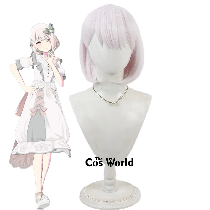 PJSK 프로젝트 세카이 아키야마 미즈키 30cm 짧은 할로윈 게임 애니메이션 코스프레 가발 합성 머리 + 가발 모자