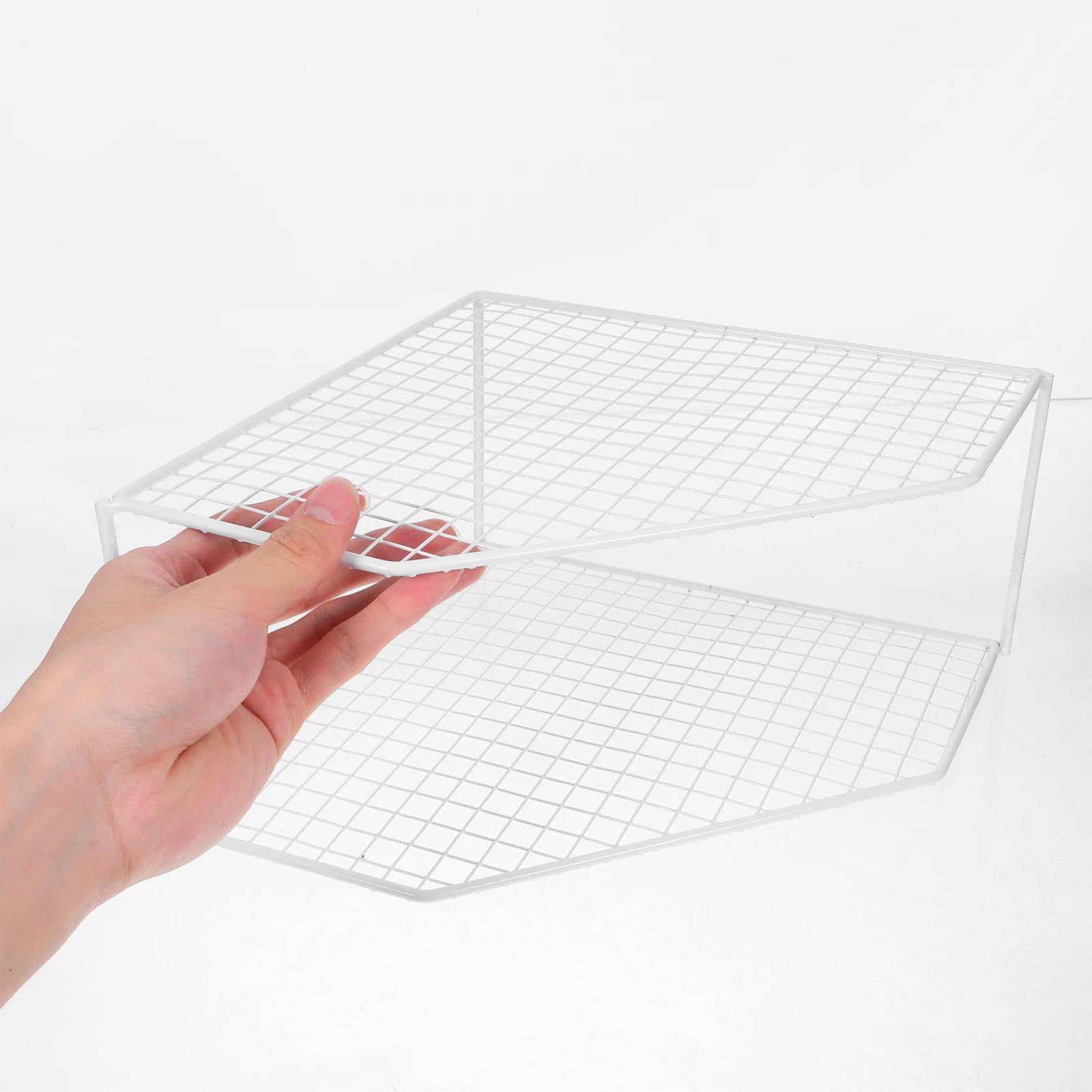 

Two-Layer Kitchen Pan Rack Countertop Pot Organizer Household Storage Shelf Multi-Function Convenient Pan Storage Rack