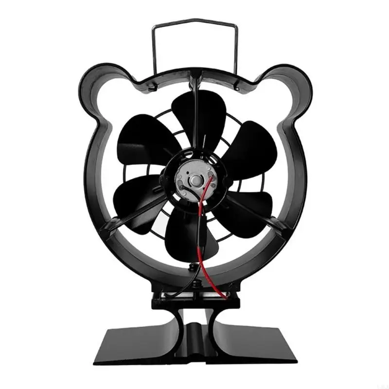 U4LA 熱発電ストーブファン温度計搭載ストーブファンアルミニウム家庭用暖房用