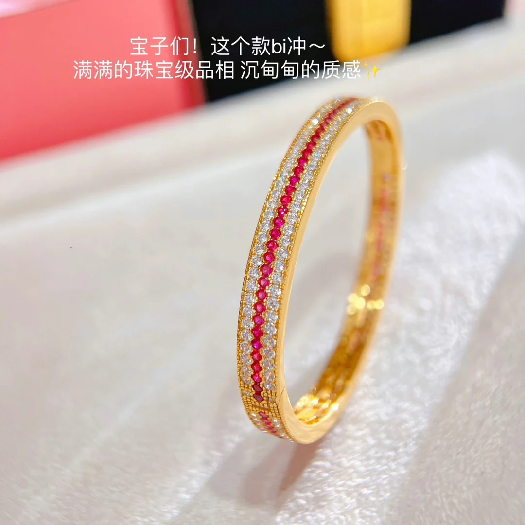 

Женский браслет из 24-каратного золота с розой | Кованый с чистым золотом AU99, надписью «Запись ароматных моментов на запястье»