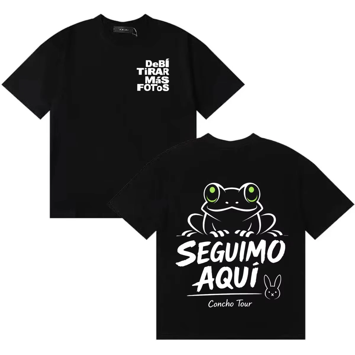 Unisex Hot Selling Loose Crew Neck Pure Cotton T-shirt For Teenagers Printed With Patterns Of Rapper Bad Bunny Debi T-shirt