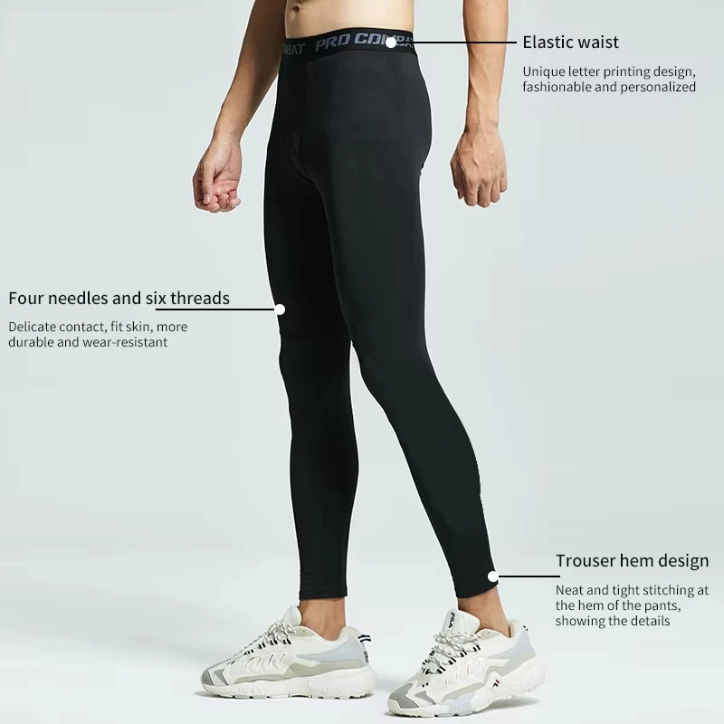 2025 Running Mens Compression Pants Tights Basketball Cool Dry Leggings Sports Baselayer Tights Athletic Workout Active Shorts