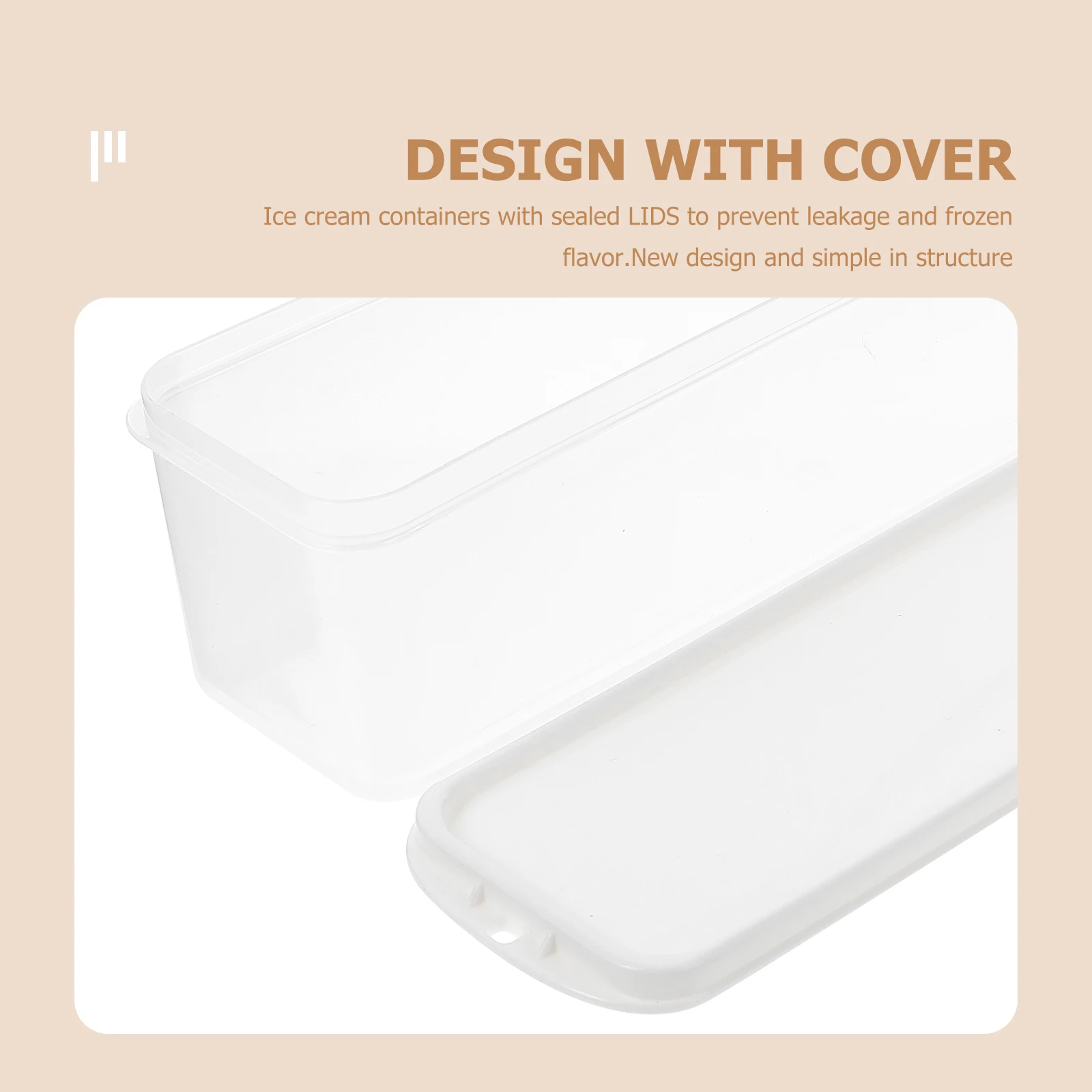

3pcs With Cover Refrigerator Organizing Box Freezer Storage Case For Food Storage Fresh Keeping Simple Design